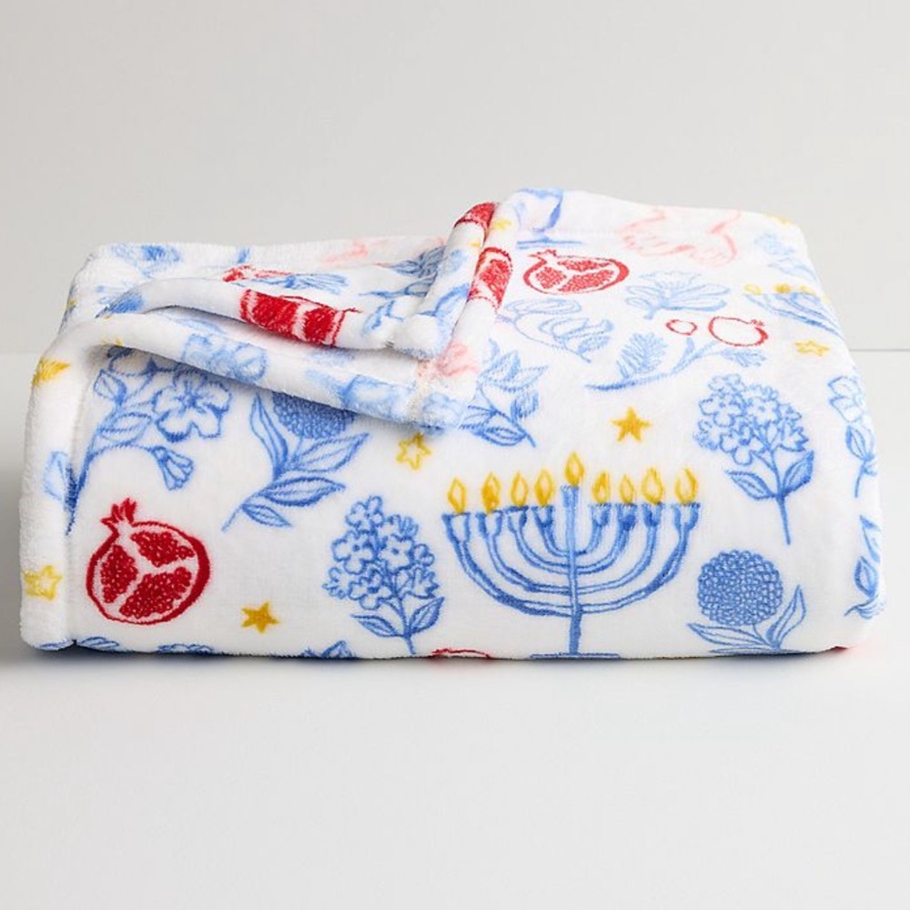 Hanukkah Plush Throw Blanket
